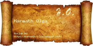 Harmath Olga névjegykártya